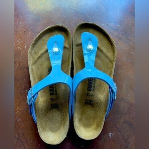 Birkenstock Gizeh Patent Dove Blue